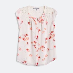 Daniel Rainn Fraya Floral Button Front Blouse